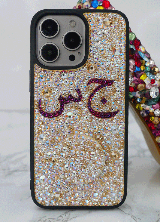 Golden Phone Grip Design with your Arabic Initials (Design #687)