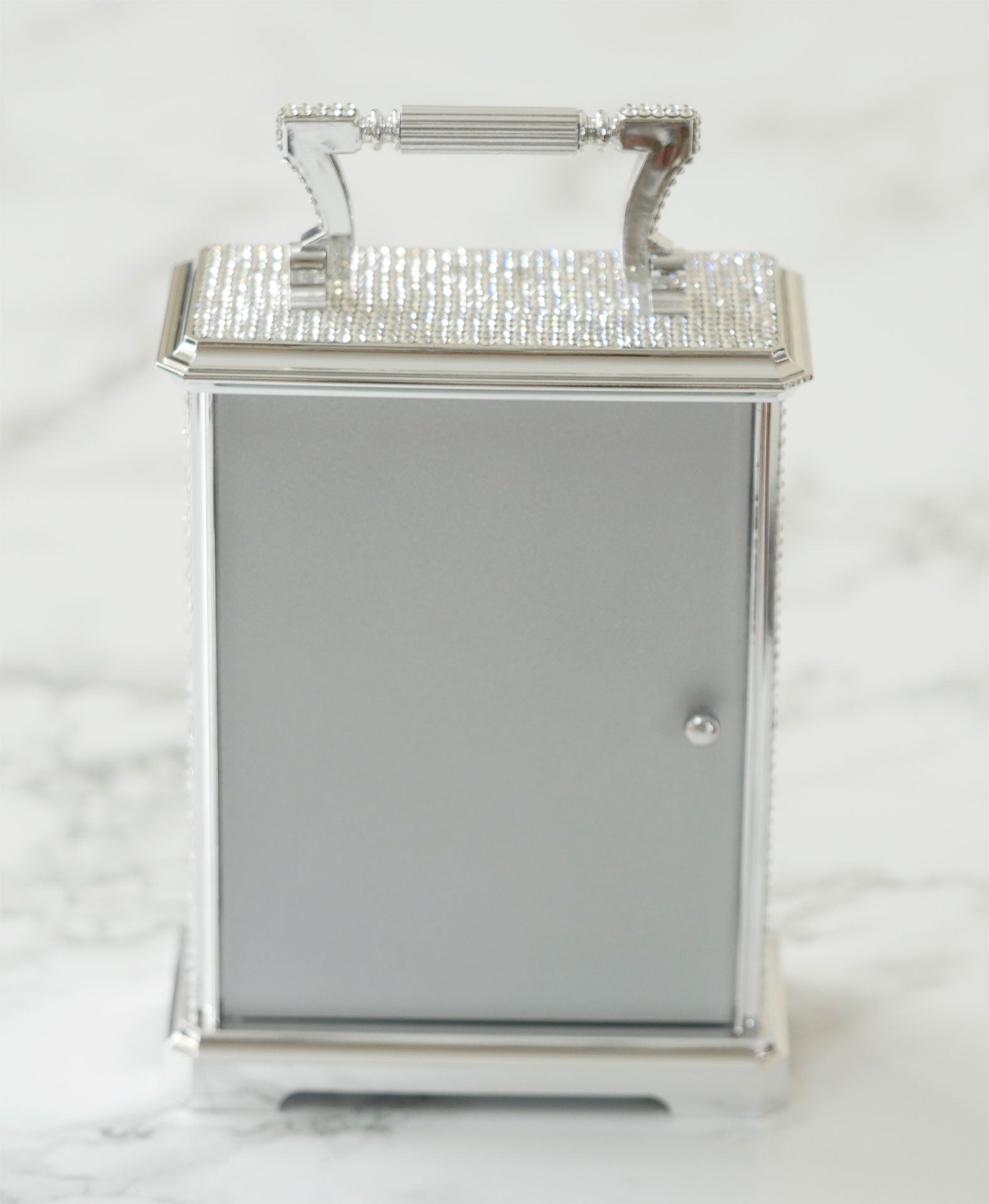 Crystal Iced Carriage Clock - style of as Seen on ITV1 All Star Mr & Mrs - Crystal Iced