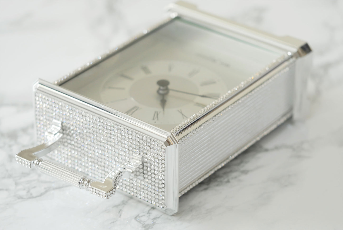 Crystal Iced Carriage Clock - style of as Seen on ITV1 All Star Mr & Mrs - Crystal Iced