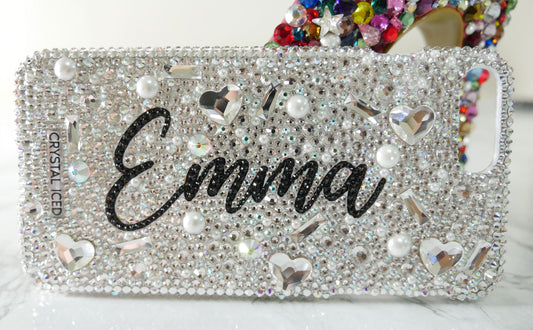 Amour with your Name made with Crystals (Design #229) - Crystal Iced