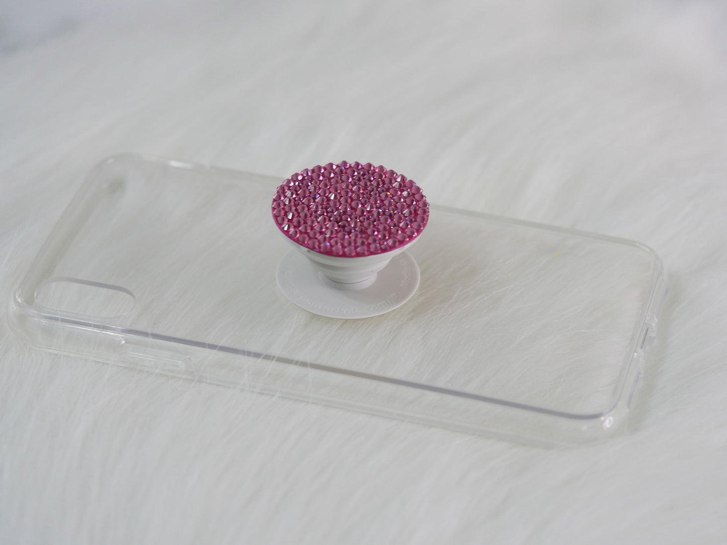 PopSocket in Rose (Design #136) - Crystal Iced