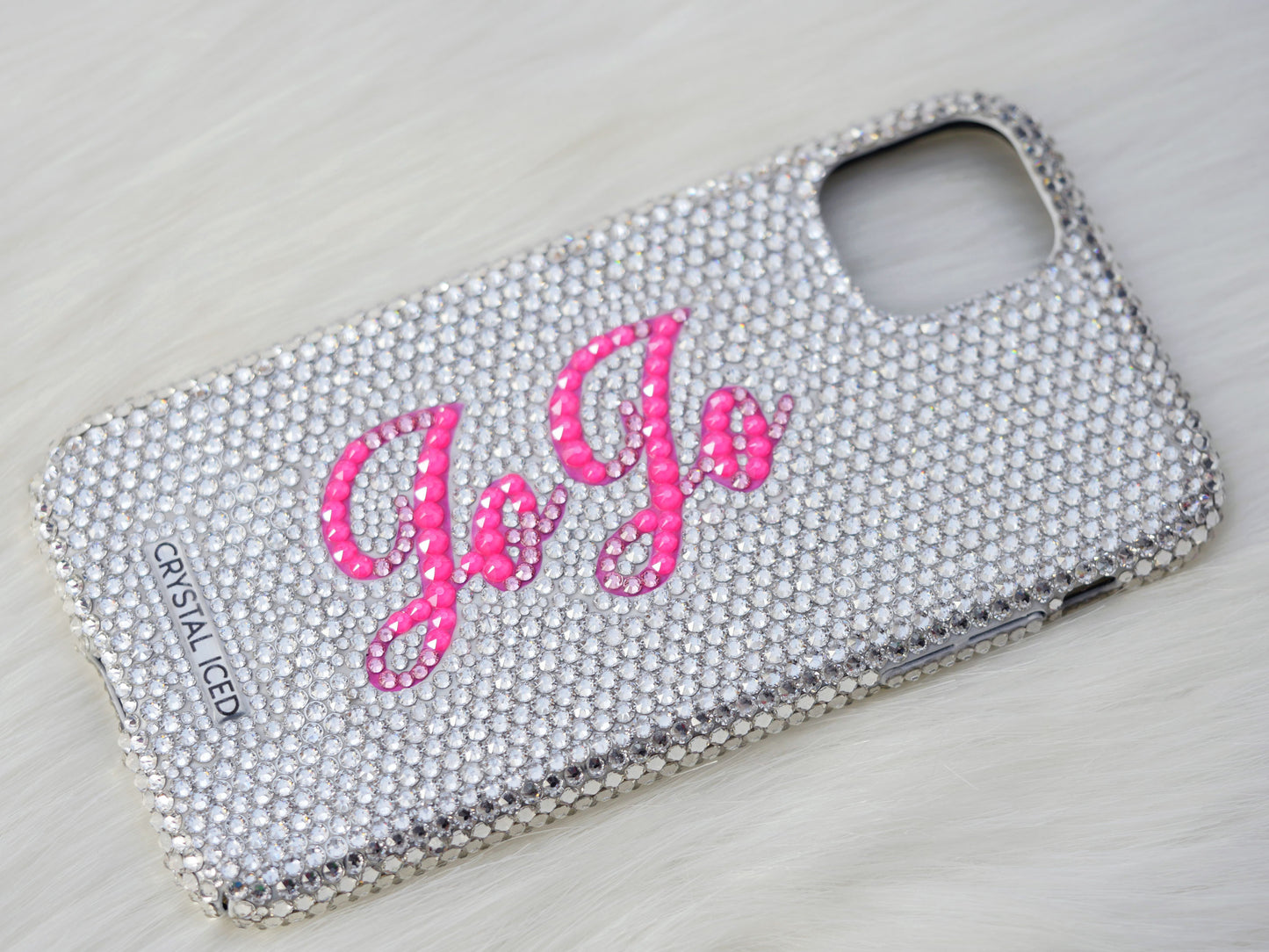 Neon Pink Name Made with Crystals (Design #228)