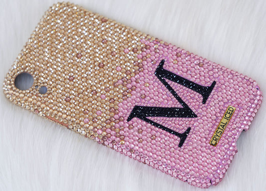 Monogram Ombre with your Initials in Crystals (Design #203)